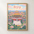 Beijing city view full-bleed print styled in Front oak frame - corrected opening; frame and props not included