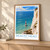 Beachy Head lighthouse from clifftop bordered print styled in Light oak-console; frame and props not included