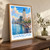 Shanghai Bund from the Huangpu promenade bordered print styled in Original angled oak-console; frame and props not included