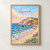 Martha's Vineyard Gay Head cliffs full-bleed print styled in Front oak frame - corrected opening; frame and props not included
