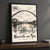 Newcastle Tyne Bridge from Gateshead full-bleed print styled in Black frame / charcoal wall; frame and props not included