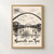 Newcastle Tyne Bridge from Gateshead full-bleed print styled in Front oak frame - corrected opening; frame and props not included