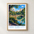 Central Park Bow Bridge bordered print styled in Front oak frame - corrected opening; frame and props not included