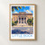 Little Rock city view bordered print styled in Front oak frame - corrected opening; frame and props not included