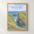 Carrick-a-Rede rope bridge full-bleed print styled in Front oak frame - corrected opening; frame and props not included