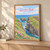 Carrick-a-Rede rope bridge full-bleed print styled in Light oak-console; frame and props not included