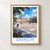 Samsun city view bordered print styled in Front oak frame - corrected opening; frame and props not included