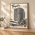 Toyota city view full-bleed print styled in Light oak-console; frame and props not included