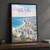 Vila Velha city view full-bleed print styled in Black frame / charcoal wall; frame and props not included