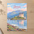 Eilean Donan Castle from the mainland full-bleed print styled in Unframed sheet - corrected A-series; frame and props not included