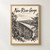 New River Gorge Bridge from Canyon Rim full-bleed print styled in Front oak frame - corrected opening; frame and props not included