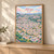 Mbeya city view full-bleed print styled in Light oak-console; frame and props not included