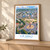 Cà Mau city view bordered print styled in Light oak-console; frame and props not included