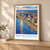 Baton Rouge city view bordered print styled in Light oak-console; frame and props not included