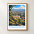 Kislovodsk city view bordered print styled in Front oak frame - corrected opening; frame and props not included