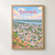 Tiruchirappalli city view full-bleed print styled in Front oak frame - corrected opening; frame and props not included