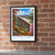 New River Gorge Bridge from Canyon Rim bordered print styled in Black frame / exposed brick; frame and props not included