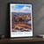 Nizhny Tagil city view bordered print styled in Black frame / charcoal wall; frame and props not included