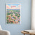 Gwalior city view full-bleed print styled in White frame / blue sitting room; frame and props not included