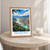 Nanping city view bordered print styled in Oak frame / bedside table; frame and props not included