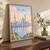 Shanghai city view full-bleed print styled in Original angled oak-console; frame and props not included