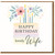 Wife Birthday Card - Happy Birthday Lovely Wife - Pastel Watercolour Cake with Candles and Florals, Heartfelt Romantic Card for