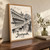 Jūnāgadh city view full-bleed print styled in Original angled oak-console; frame and props not included