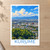 Kurume city view bordered print styled in Unframed sheet - corrected A-series; frame and props not included