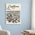 Casablanca city view full-bleed print styled in White frame / blue sitting room; frame and props not included