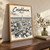 Casablanca city view full-bleed print styled in Original angled oak-console; frame and props not included