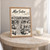 Alor Setar city view full-bleed print styled in Oak frame / bedside table; frame and props not included