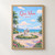 Qui Nhon city view full-bleed print styled in Front oak frame - corrected opening; frame and props not included