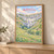 Malham Cove limestone amphitheatre full-bleed print styled in Light oak-console; frame and props not included