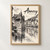 Annecy Palais de l'Ile full-bleed print styled in Front oak frame - corrected opening; frame and props not included