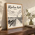 Khartoum North city view full-bleed print styled in Original angled oak-console; frame and props not included