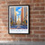 Philadelphia City Hall from Broad Street bordered print styled in Black frame / exposed brick; frame and props not included