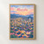 Manizales city view full-bleed print styled in Front oak frame - corrected opening; frame and props not included