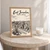 East Jerusalem city view full-bleed print styled in Oak frame / bedside table; frame and props not included