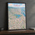 Oakland city view full-bleed print styled in Black frame / charcoal wall; frame and props not included