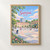 Samsun city view full-bleed print styled in Front oak frame - corrected opening; frame and props not included