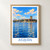 Aswān city view bordered print styled in Front oak frame - corrected opening; frame and props not included