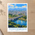 Toyohashi city view bordered print styled in Unframed sheet - corrected A-series; frame and props not included