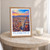 Florence city view bordered print styled in Oak frame / bedside table; frame and props not included