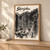 Shinjuku city view full-bleed print styled in Light oak-console; frame and props not included