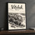 Vitebsk city view full-bleed print styled in Black frame / charcoal wall; frame and props not included