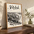 Vitebsk city view full-bleed print styled in Original angled oak-console; frame and props not included