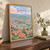 Sanandaj city view full-bleed print styled in Original angled oak-console; frame and props not included
