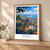 Ōtsu city view bordered print styled in Light oak-console; frame and props not included