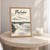 Pavlodar city view full-bleed print styled in Oak frame / bedside table; frame and props not included