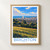 Brighton city view bordered print styled in Front oak frame - corrected opening; frame and props not included
